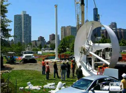 Ветряк. Сборка и установка ветроэлектрогенератора в центре города.