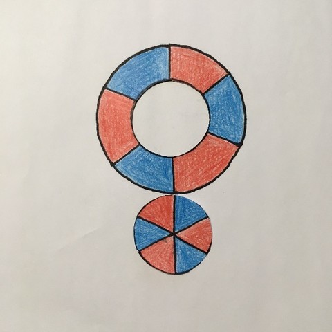 деление на два отдельных элемента